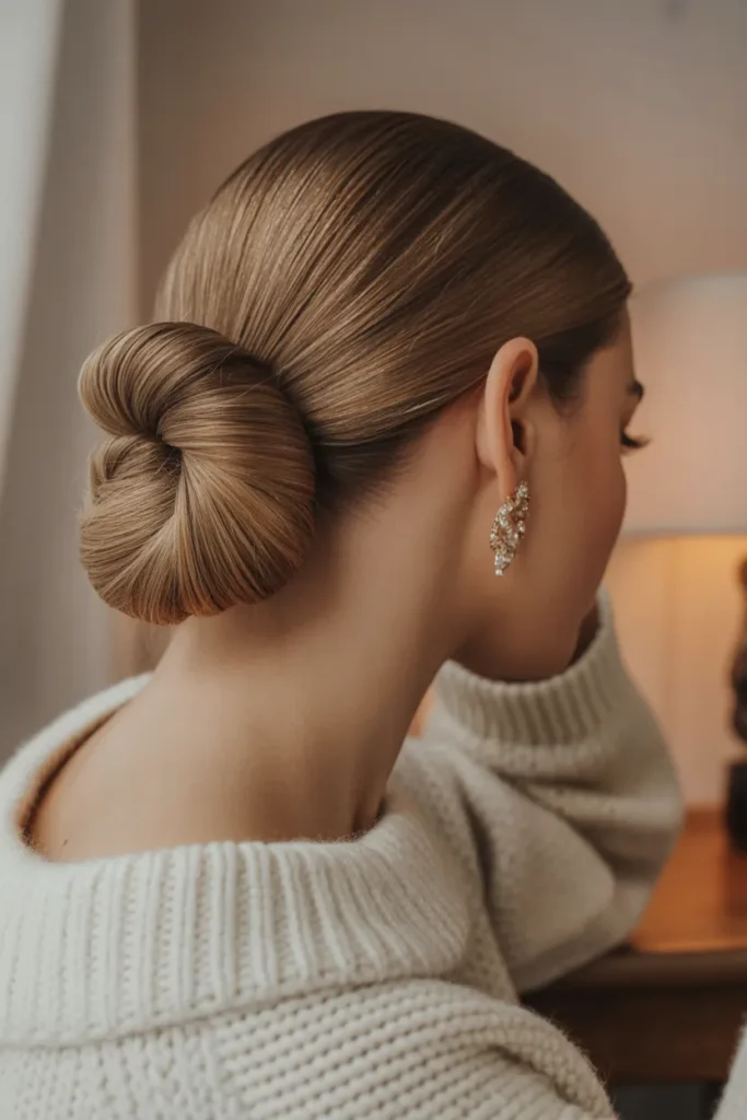 Warm Honey Low Bun
