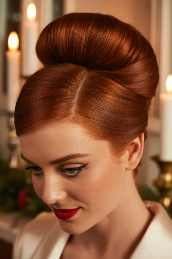 Auburn Red French Twist