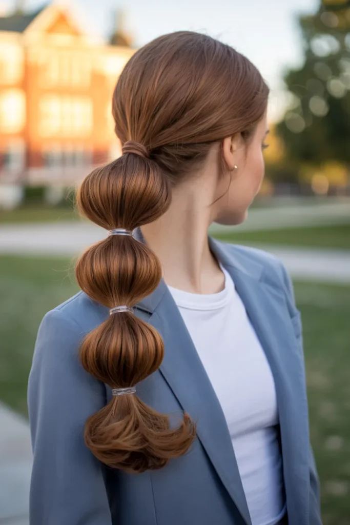 Bubble Braided Ponytail