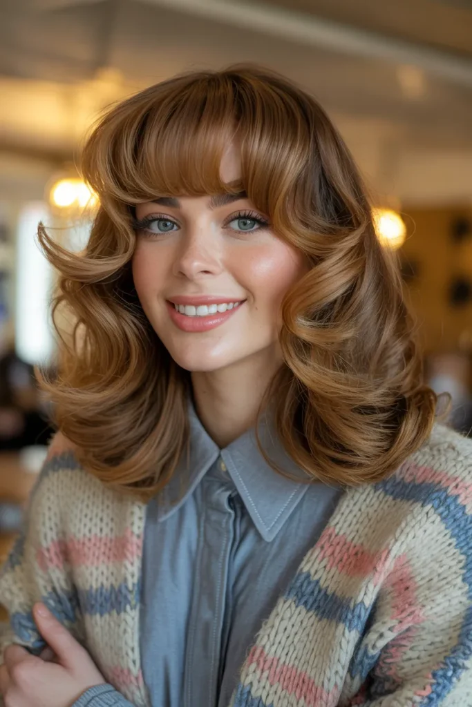 Curtain Bangs Blowout