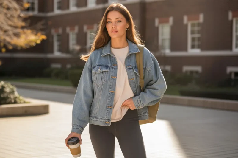 Oversized Denim Jacket Layer