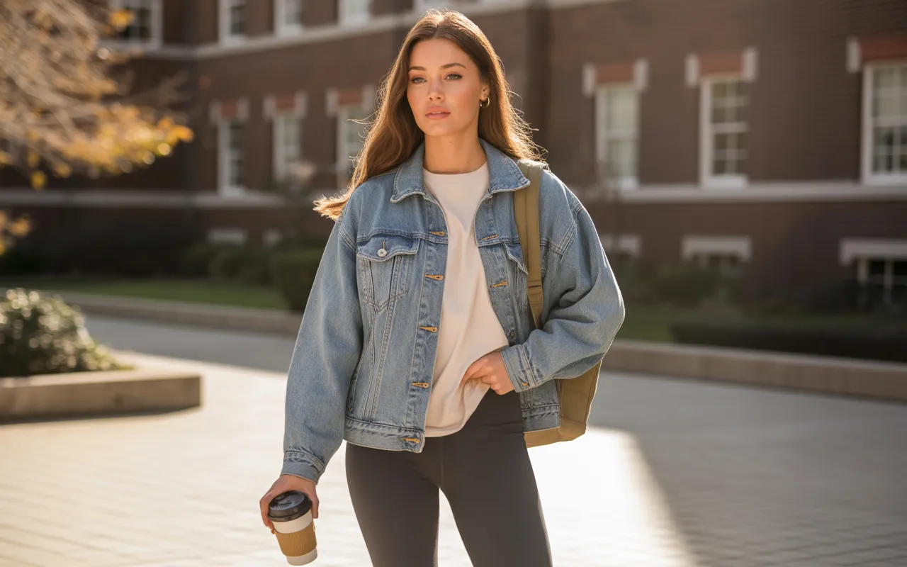 Oversized Denim Jacket Layer