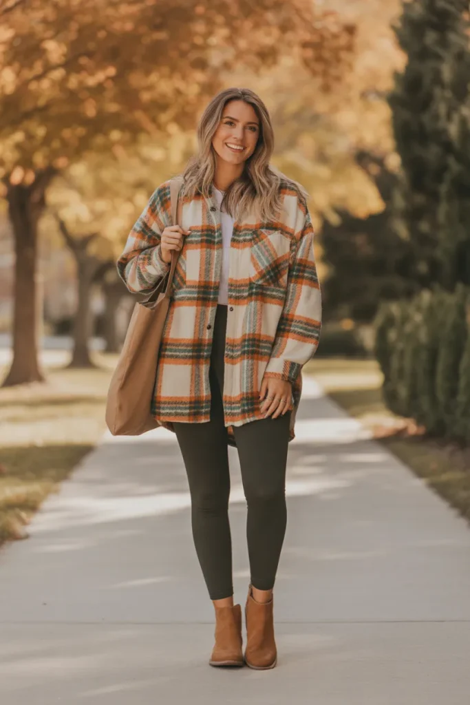 Oversized Flannel and Leggings