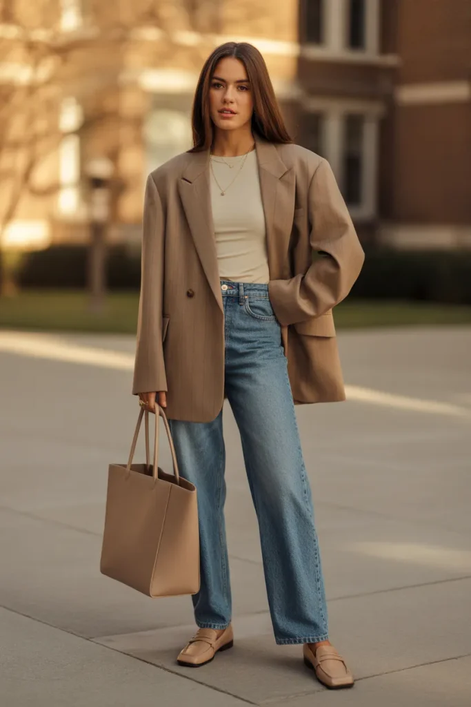 Tailored Blazer with Denim