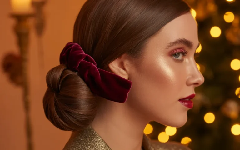 Velvet Red Ribbon Updo